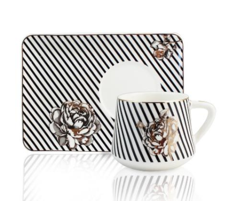 ACAR PORSELEN 6 LI KAHVE FİNCAN TAKIMI 80 ML KAI-011258-Çizgiler