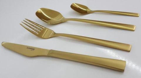 Zücev Solingen 24 Parça Mat Altın Pasta Çkb Takımı 24R-AE