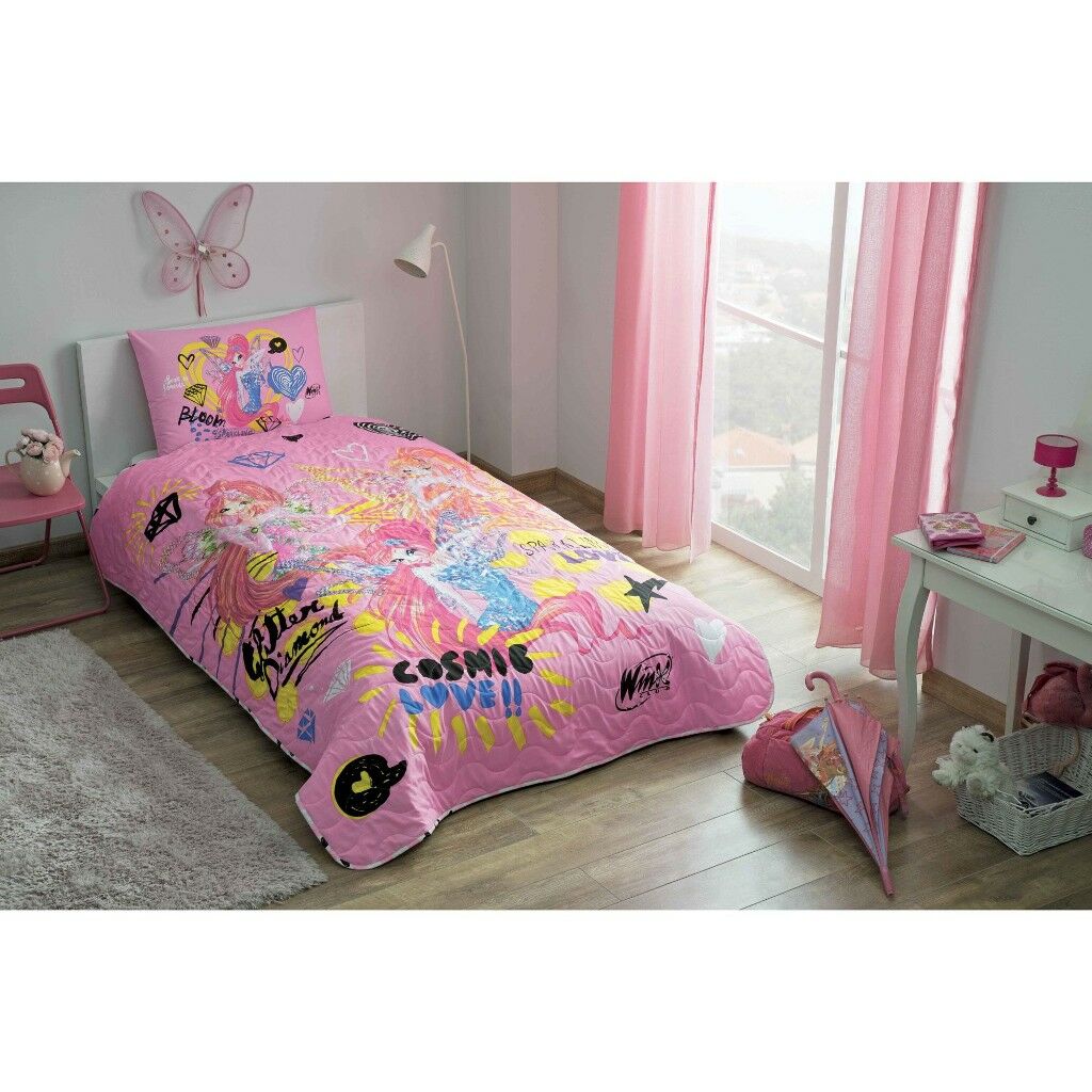 TAÇ LİSANSLI YATAK ÖRTÜSÜ SETİ WINX FLOWER