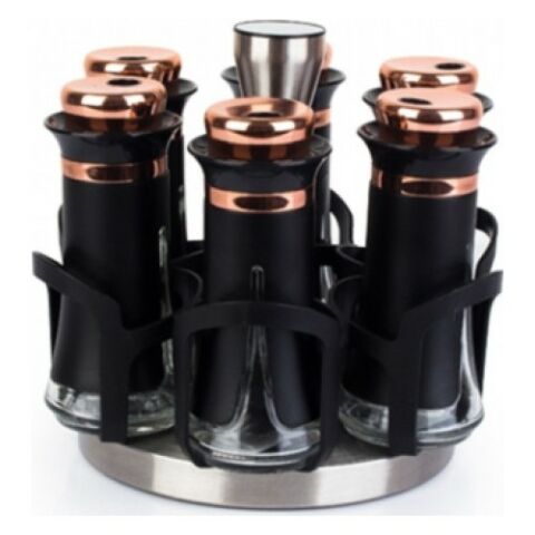 Acar 6 Parça Standlı Cam Baharat Set
