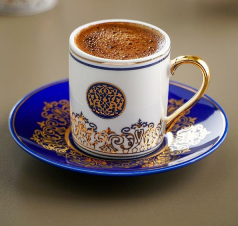 Acar Callesıum 6'lı Porselen Kahve Fincan Takımı EMR-011325-Damask