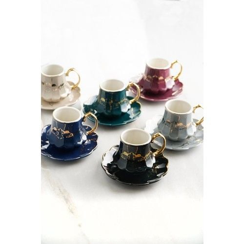 Acar Selina 6 Kişilik 12 Parça Çay Fincan Seti HXF-010280