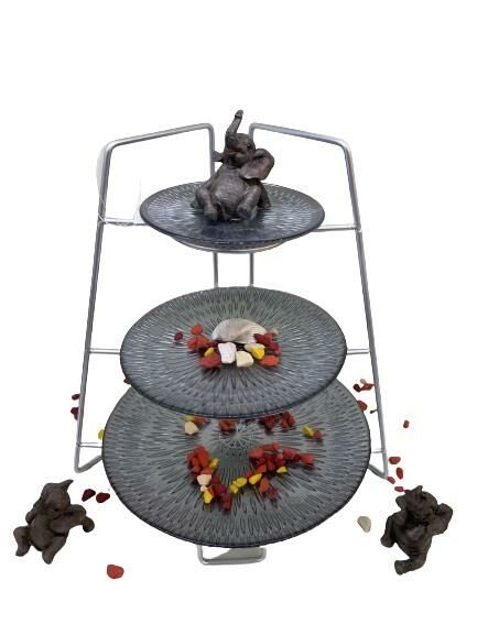 3'LÜ YARIM AY SUNUMLUK 25+20+14CM GÜMÜŞ SİLME 1CME-502