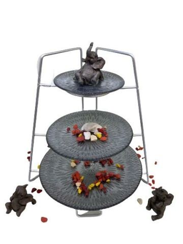 3'LÜ YARIM AY SUNUMLUK 25+20+14CM GÜMÜŞ SİLME 1CME-502