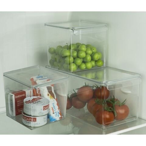 Primanova Kapaklı Buzdolabı ve Dolap Raf Düzenleyici 3'lü Set M-E73-S1-16