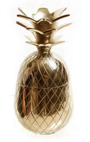 LUCKY ART ANANAS DEKOR OBJE BRONZ GOLD DK-186