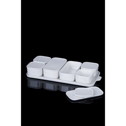 Acar Pure White 7'li Porselen Kapaklı Kahvaltılık - SCT-010874/4