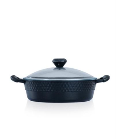 ACAR Diamante Siyah Basık Tencere - 30 cm DDE-22-0177/6