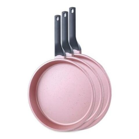 Acar Dora Döküm Granit 3'lü Tava Seti Rosegold