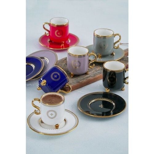 Acar Melia 6 Kişilik Porselen Kahve Fincanı Takımı SCT-21-0241/8