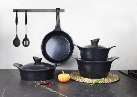 Primanova Anthony Alüminyum Derin Tencere 24 Cm Siyah D-ANT24C