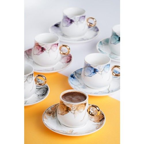Acar Sisa 6lı Porselen Kahve Fincan Takımı KAL-011680/12
