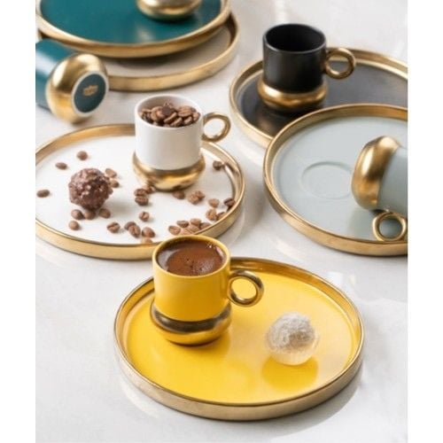 Acar Poseidon Porselen 6 Kişilik Kahve Fincan Takımı SYT-011718/6