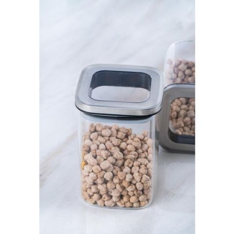 Acar Borosilikat Kare Cam Kavanoz - 900 ml QDM-012112