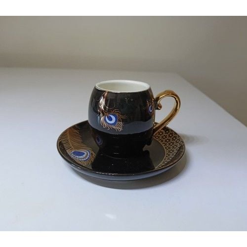 Acar Good Luck 6 Kişilik Türk Kahvesi Fincanı Siyah KAI-011694/12