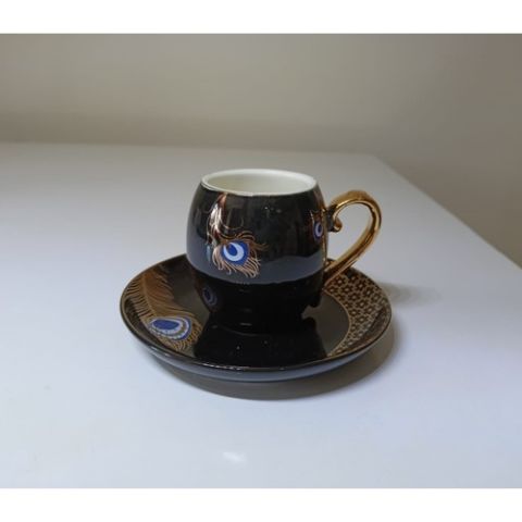 Acar Good Luck 6 Kişilik Türk Kahvesi Fincanı Siyah KAI-011694/12