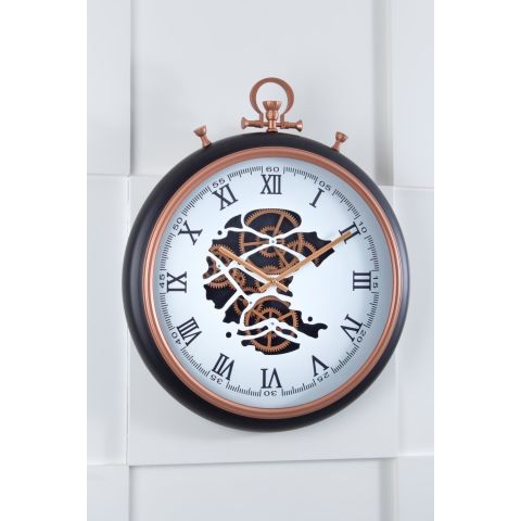 Acar Rayne Çarklı Duvar Saati Siyah - CMK-011938/1