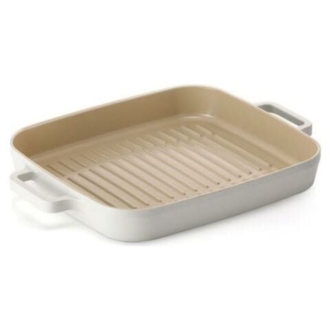 Neoflam Fika Alüminyum Döküm Dikdörtgen Izgara Tava 28 cm Metal Kulplu Grill - D-NEOF128G