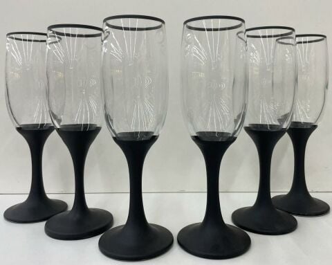 KCD MAT SİYAH KAHVE YANI BARDAK 6'LI TAKIM 044419-700116