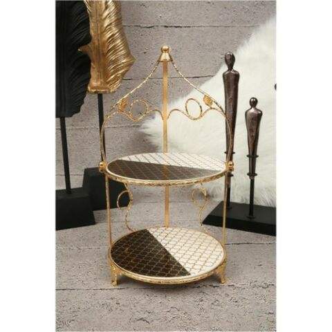 Vitale Çift Katlı Dama Seramik Sunumluk AK.IB0002