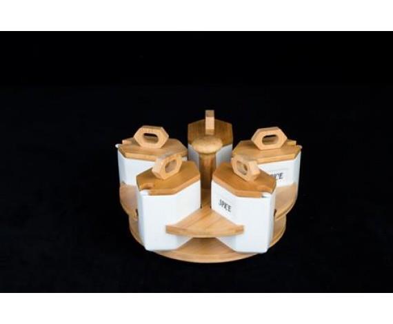 Acar Bambu 5 li Döner Baharatlık PORJ-009584