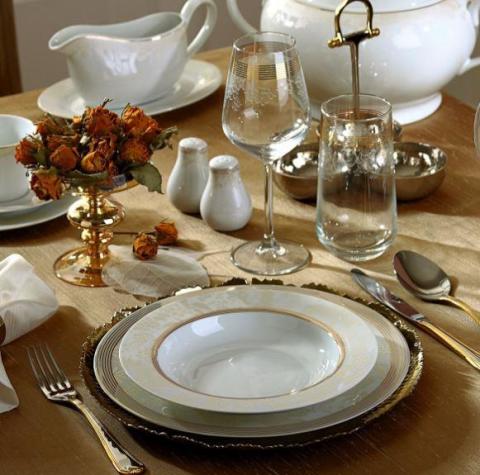 Pierre Cardin Secret Garden 86 Parça 12 Kişilik Premium Porselen Yemek Takımı