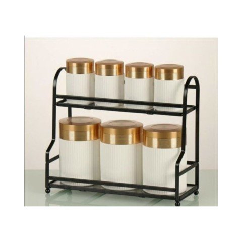 Acar Spezıa Collection 7 Parça Porselen Baharat Takımı KOH-010678/4 Beyaz