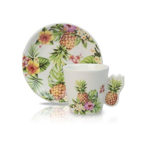 Acar Tropikal Serisi 6 Kişilik Porselen Kahve Fincan Takımı  SHP-008452