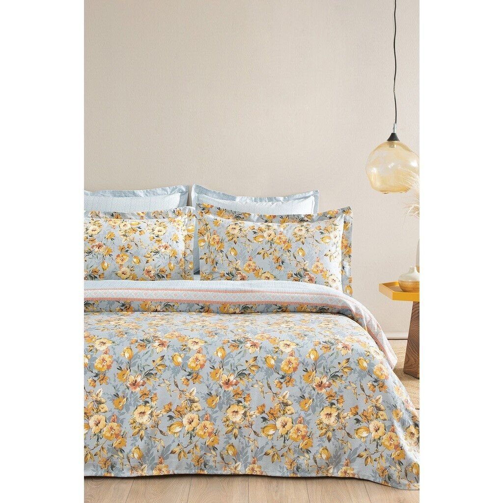 Puffy Lisette Çift Kişilik Pike Takımı - Mavi 17205