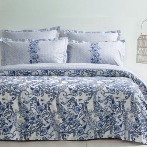 Puffy Marinella Tek Kişilik Pike Takımı - Mavi 17211