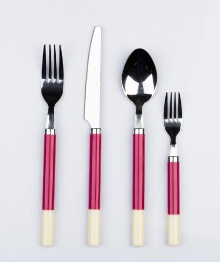 Acar Pembe 24 Parça Çatal Kaşık Bıçak Seti