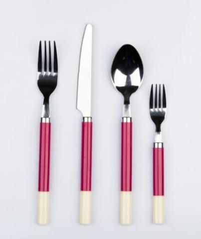 Acar Pembe 24 Parça Çatal Kaşık Bıçak Seti