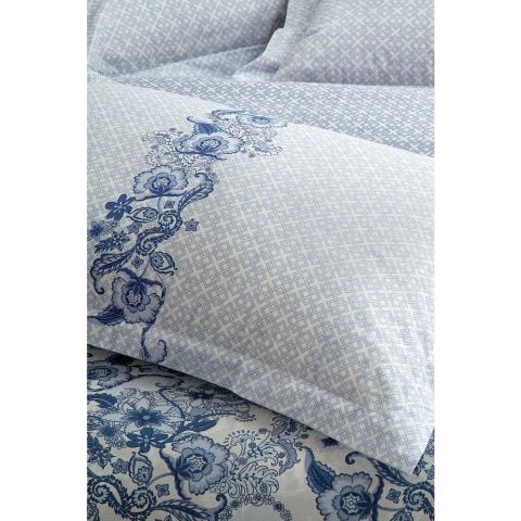 Puffy Marinella Çift Kişilik Pike Takımı - Mavi 17212