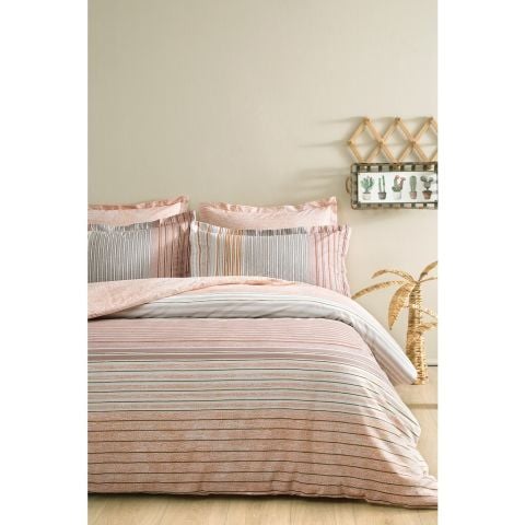 Puffy Pernelle Çift Kişilik Ranforce Nevresim Takımı - Kiremit 17226