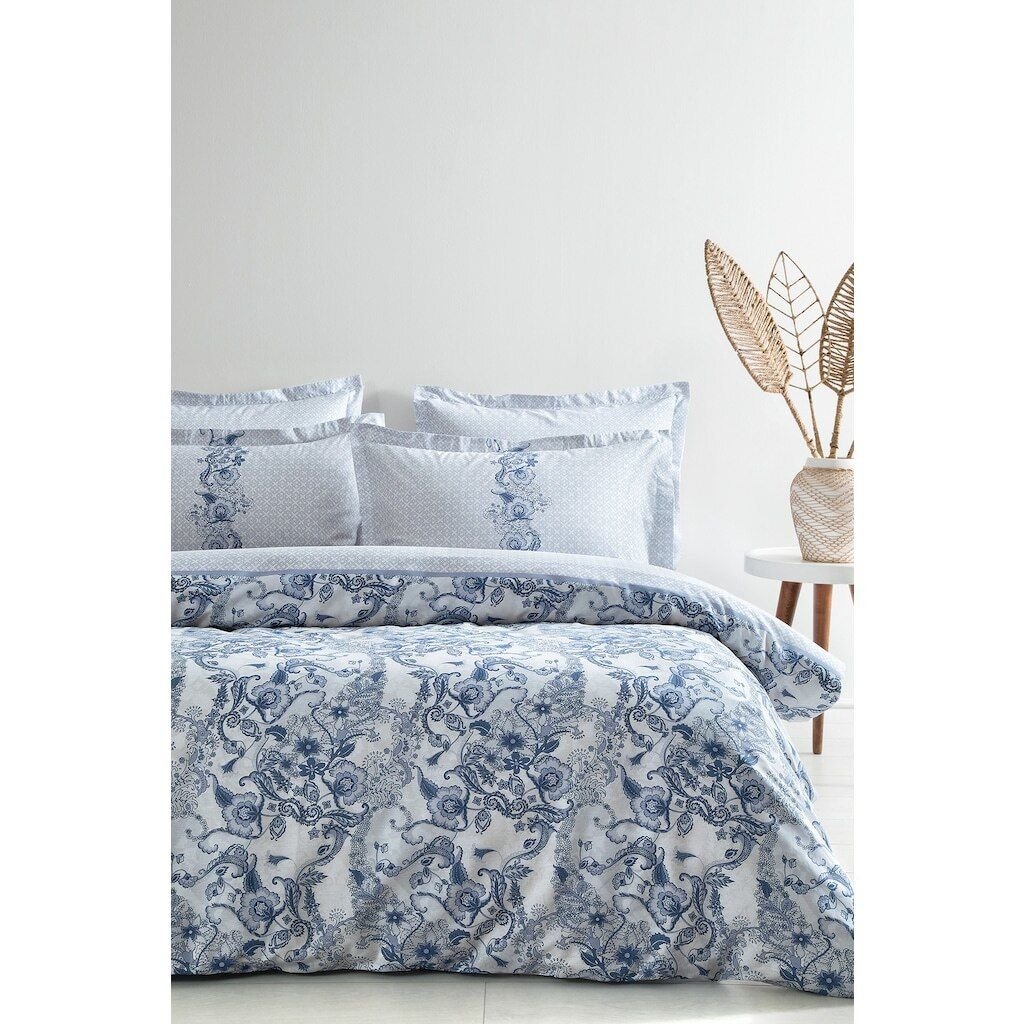 Puffy Marinella Çift Kişilik Ranforce Nevresim Takımı - Mavi 17155