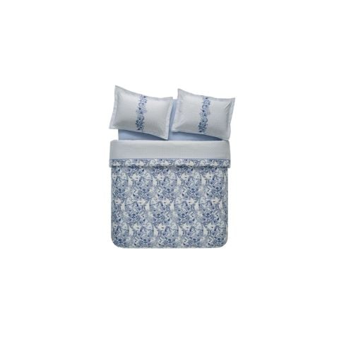 Puffy Marinella Çift Kişilik Ranforce Nevresim Takımı - Mavi 17155