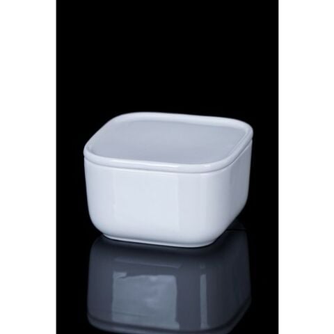 Acar Pure White Porselen Kare Kapaklı Kase - 9 cm SCT-010876/24