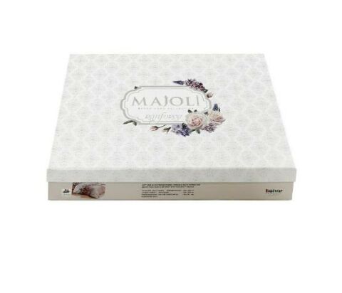 MAJOLİ RANFORCE %100 PAMUKLU NEVRESİM TAKIMI ÇİFT KİŞİLİK GRAVÜR - YEŞİL