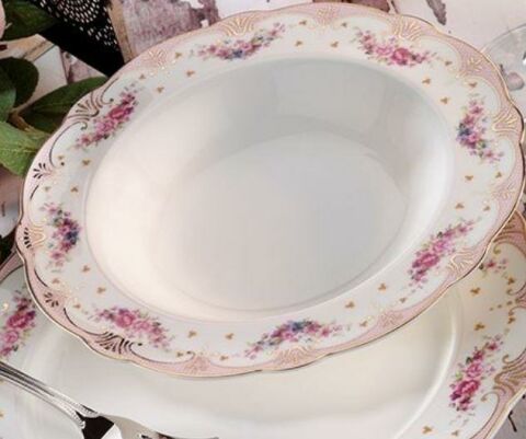 AR YILDIZ 83 PARÇA  AR 30063 PRESTIGE BONE PORSELEN 12 KİŞİLİK YEMEK TAKIMI