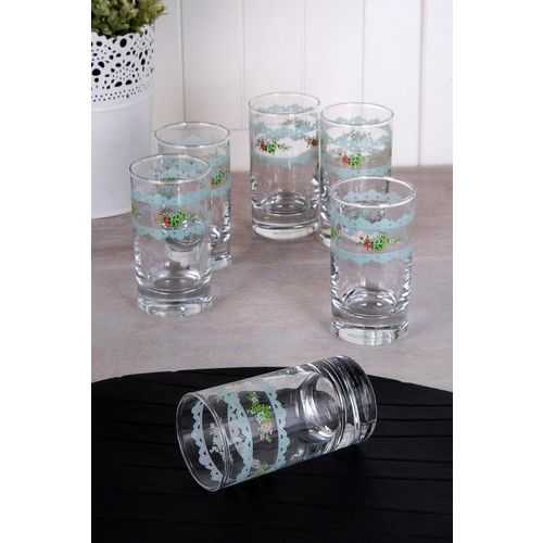 Acar 6'lı Kahve Yanı Su Bardağı Yeşil ACR-033