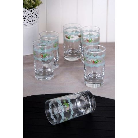 Acar 6'lı Kahve Yanı Su Bardağı Yeşil ACR-033