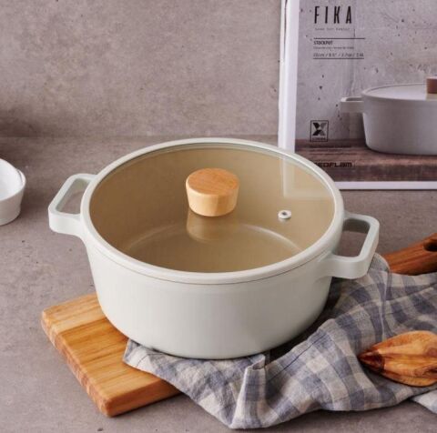 Neoflam Fika 24 Cm Döküm İndiksiyonlu Kısa Tencere D-NEOF224