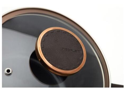 Neoflam Nobless Cam Kapaklı Alüminyum Derin Tencere 20 cm x 8 cm D-NEON200D