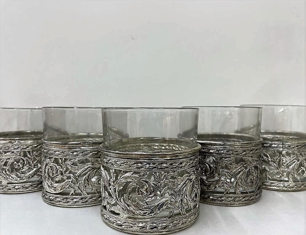 Kcd Gümüşlü 6 Lı Viski Bardağı 053008