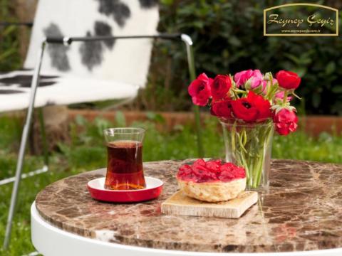 KOLEKSİYON İSTANBUL TİRYAKİ ÇAY SETİ 6 LI BARDAK KIRMIZI