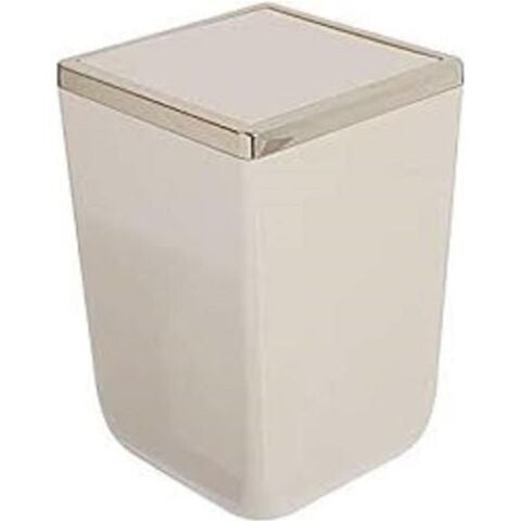 Primanova Çöp Kovası Kapaklı Bej Altın M-SA05-09-A