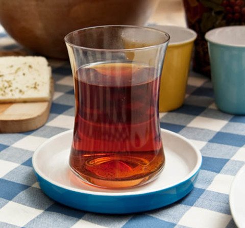 KOLEKSIYON İSTANBUL TİRYAKİ CAY SETI 6 LI ÇAY BARDAĞI MAVI