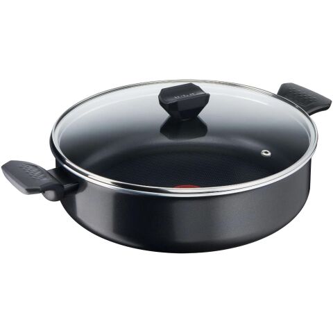 Tefal 1X Simply Clean 28 cm Kısa Tencere Titanium Yapışmaz Kaplama - 2100118529