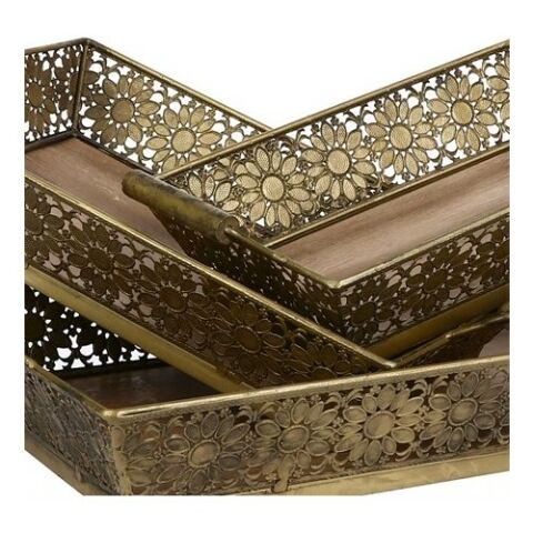 Vitale Rusty 3'Lü Dikdörtgen Dekoratif Tepsi AK.DF0064