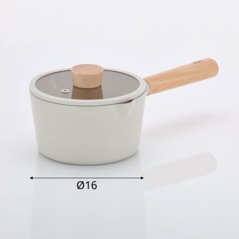 Neoflam Fika Alüminyum Döküm Süt Tavası Cam Kapaklı 16CM D-NEOF216